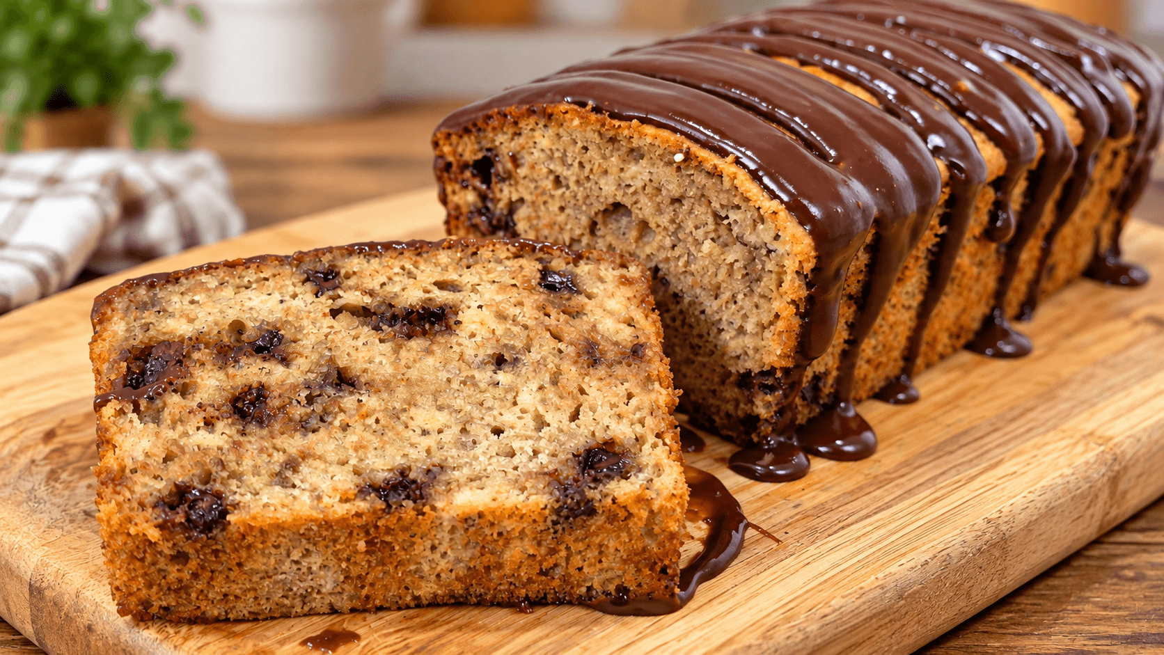 Bolo de Banana com Café e Chocolate