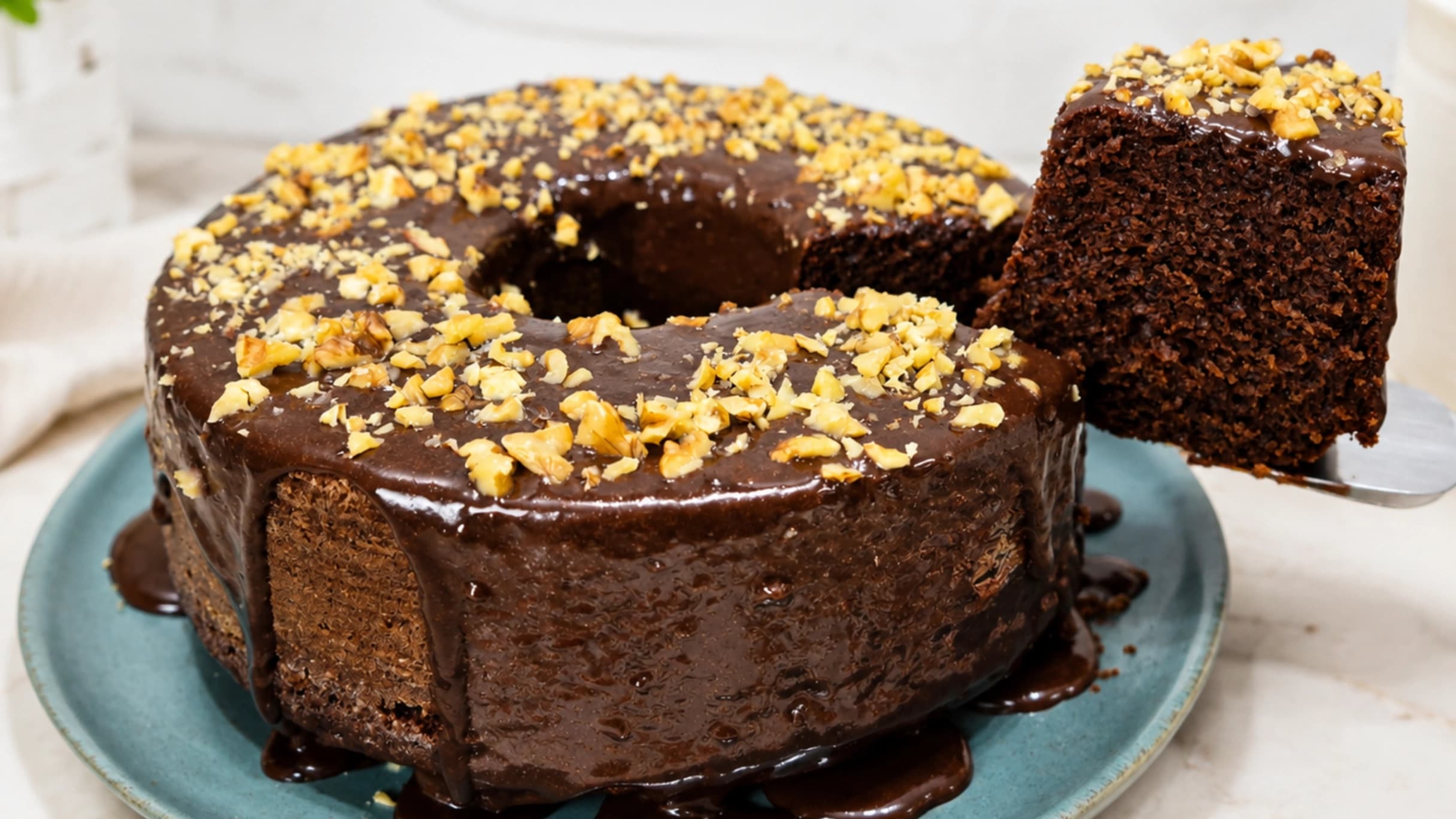 Bolo de Chocolate com Nozes