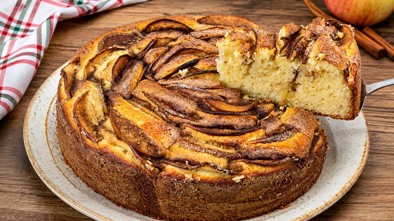 Bolo de Iogurte Natural com Maçã
