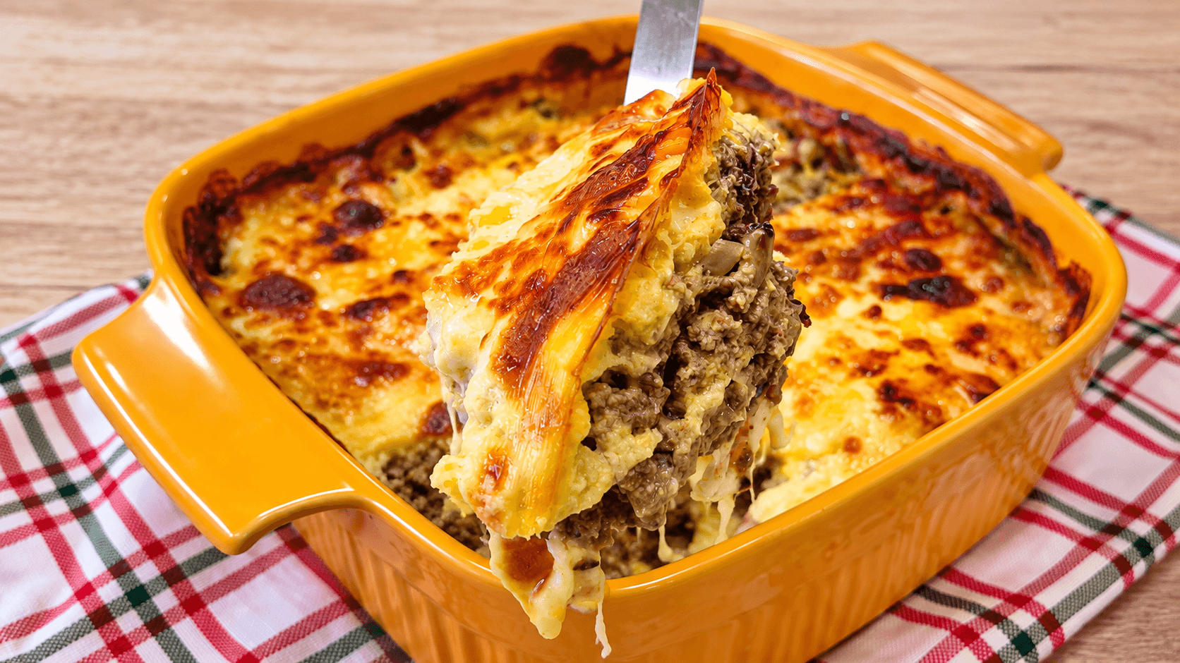 Carne Moída Gratinada com Creme de Milho